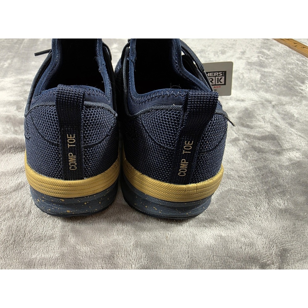 NEW Skechers‎ Women's Bulkin Comp Toe Work Safety Shoe Size 7 Navy/Gold - Picture 6 of 10